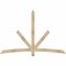 Ekena Millwork Alberta Rough Sawn Timber Gable Bracket, Douglas Fir, 84"W x 56"H x 2"D x 4"F, 16/12 Pitch GBW084X56X0204ALB00RDF - alternate 1